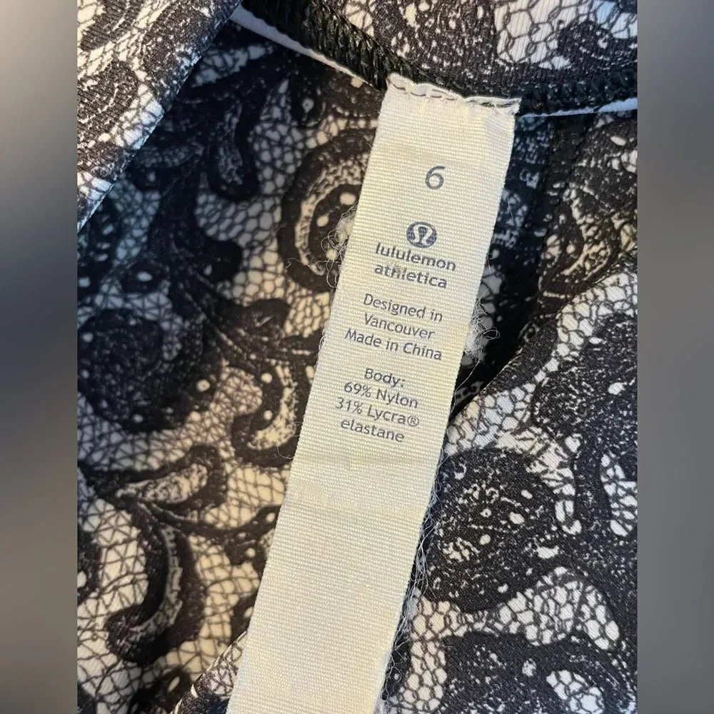 Lululemon Wunder Under HR2 Lace Pattern Leggings Size 6